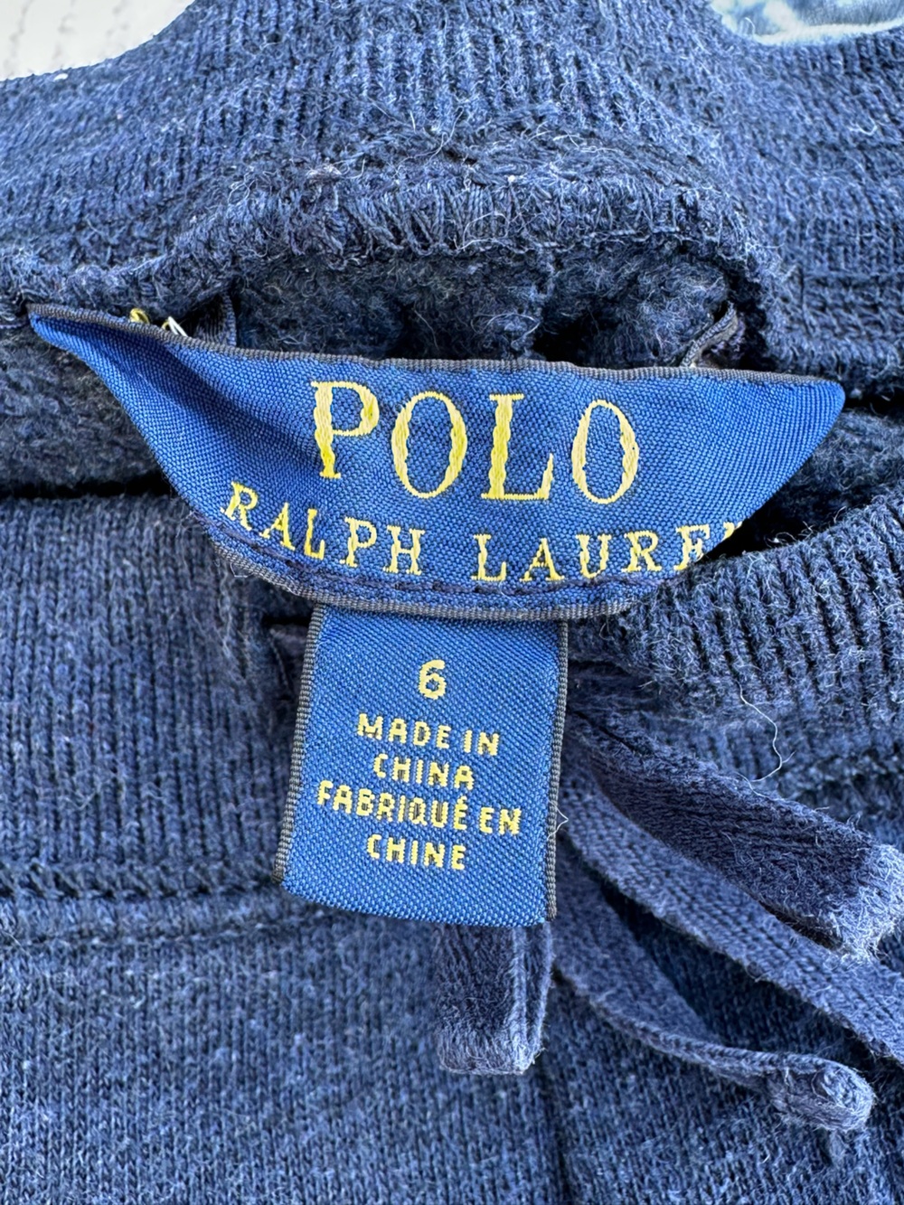 Polo Ralph Lauren kids Navy Blue Fleece Jogger Pants Size 6 - Picture 5 of 10